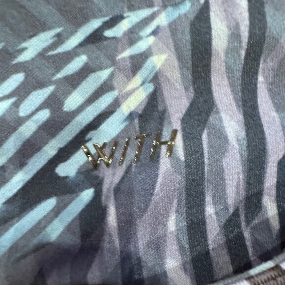 WITH x Peleton Blue Patterned Leggings Size - Picture 3 of 5